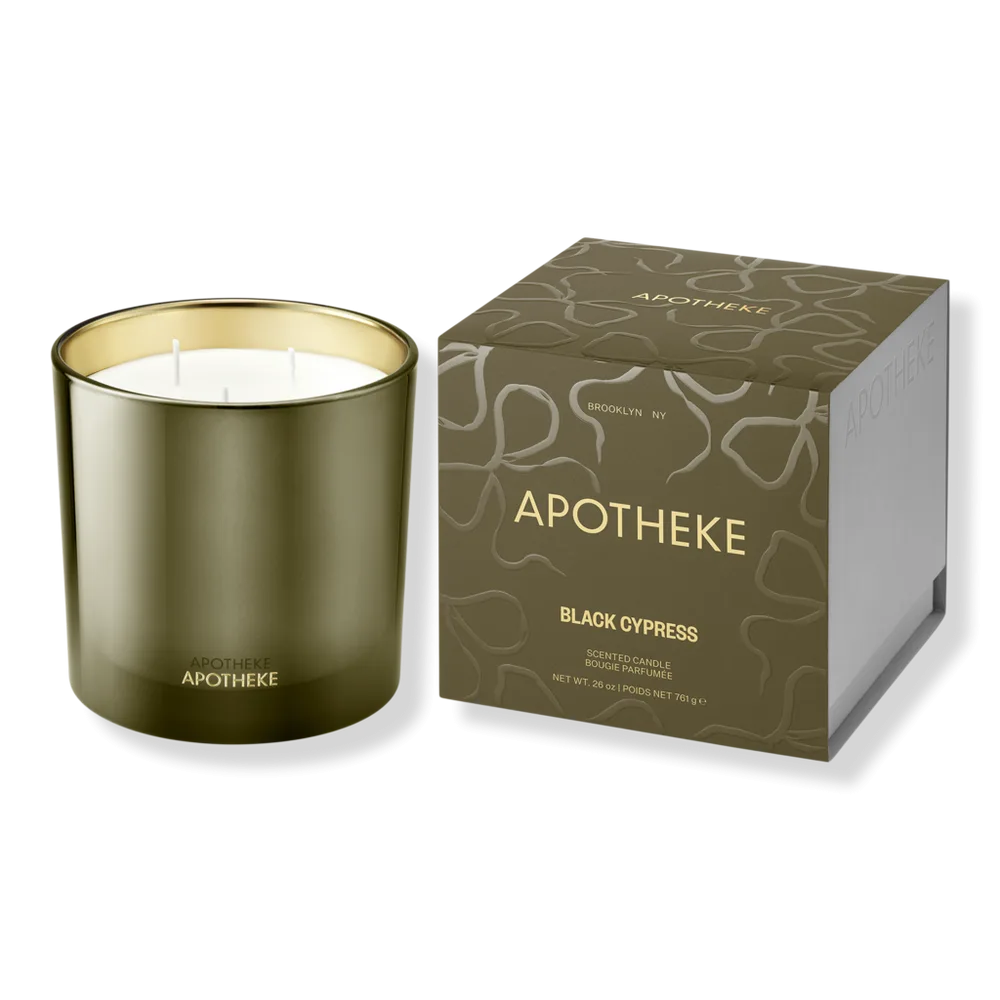 Black Cypress Scented Candle - 26 oz (3-Wick Candle) by Apotheke