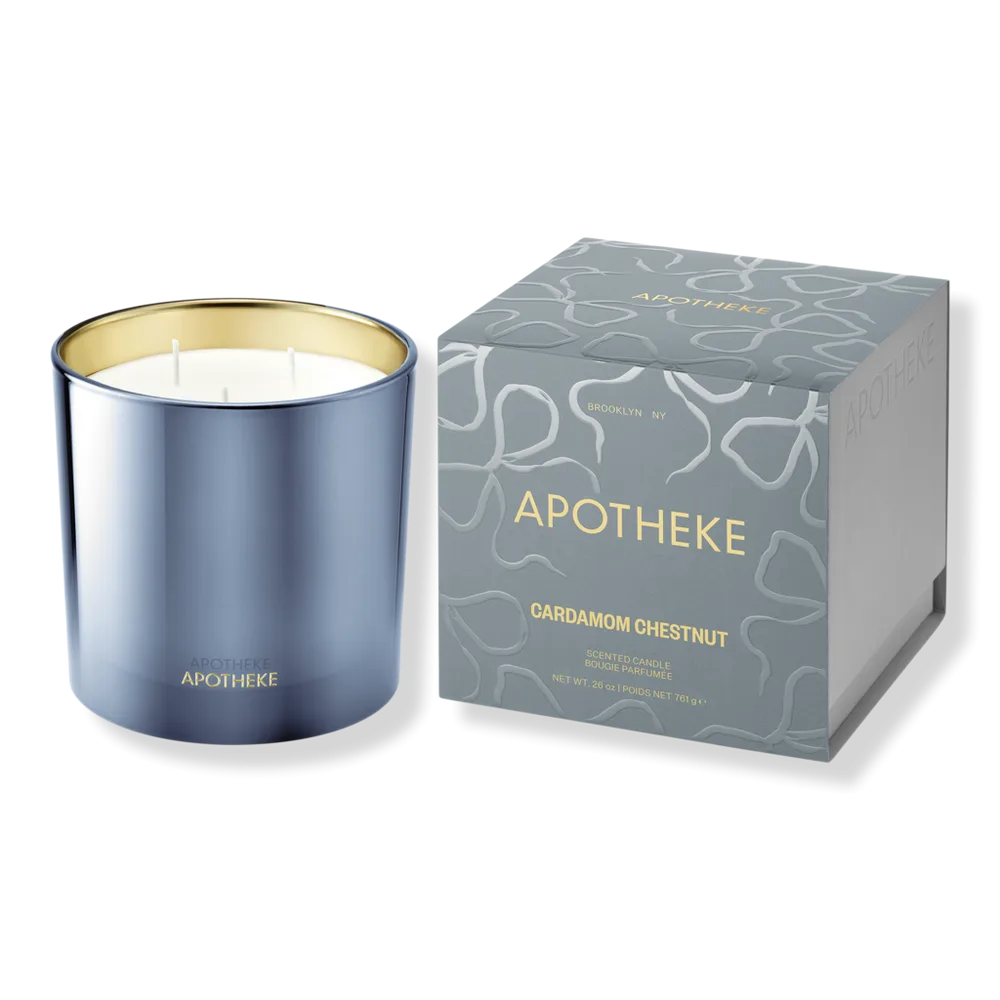 Cardamom Chestnut Scented Candle - 26 oz (3-Wick Candle) by Apotheke
