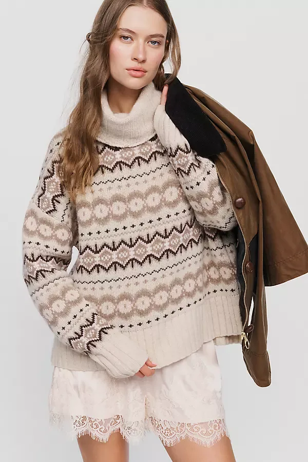 Helen Fair Isle Turtleneck Sweater by Barbour