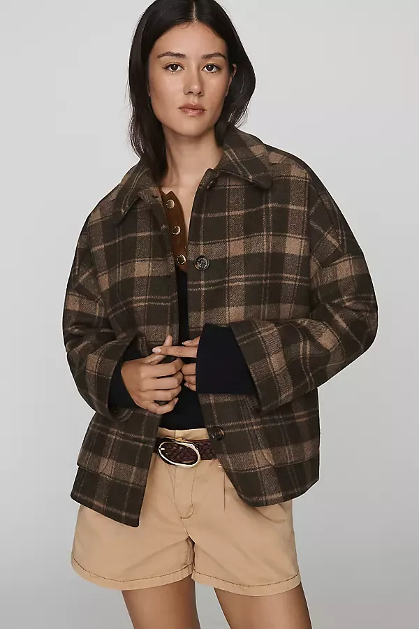 Myla Checked Wool-Blend Jacket by Barbour