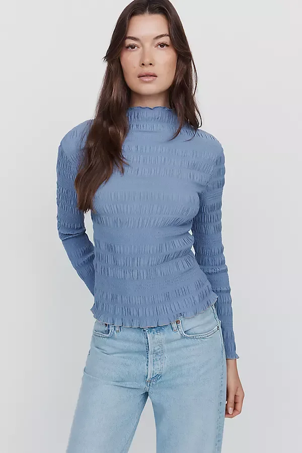 Smocked Long Sleeve Top by Scotch & Soda
