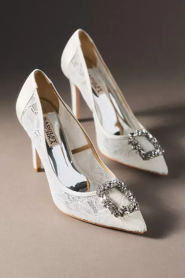 Cher Lace Stiletto Pumps by Badgley Mischka
