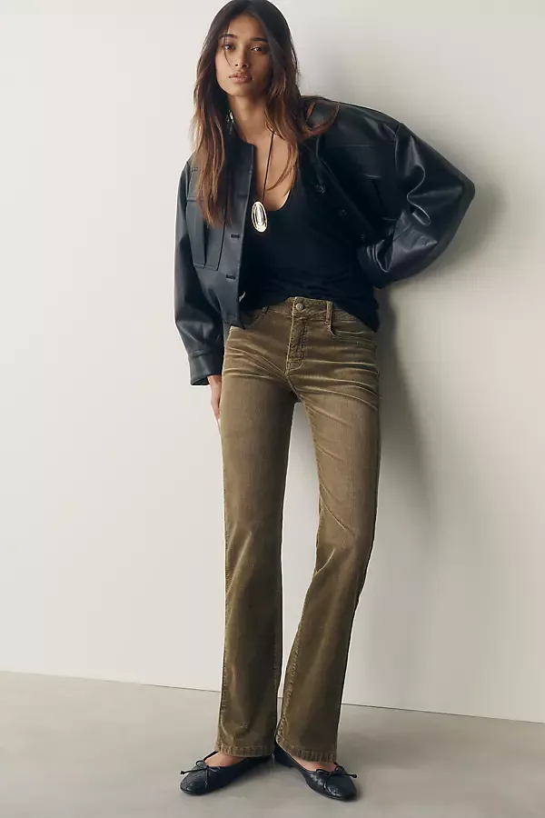 Wren Mid Rise Straight Leg Corduroy Jeans by Pilcro