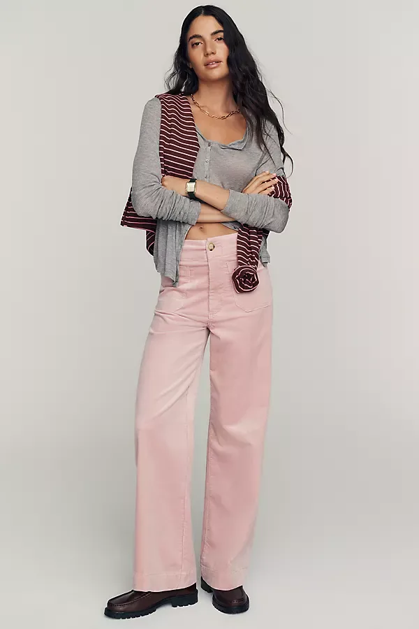 Colette Corduroy Full Length Wide Leg Pants