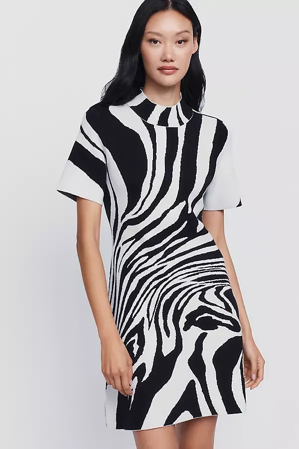 Nina Mock Neck Sweater Mini Dress by Anthropologie