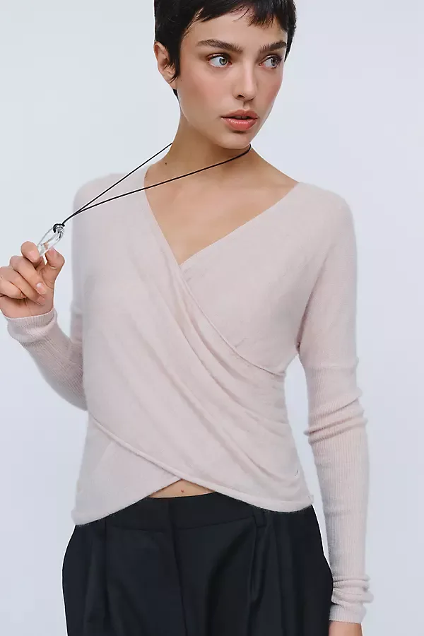 100% Cashmere Twist Sweater by Pilcro