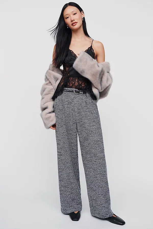 Plush Textured Joggers Pants by Maeve