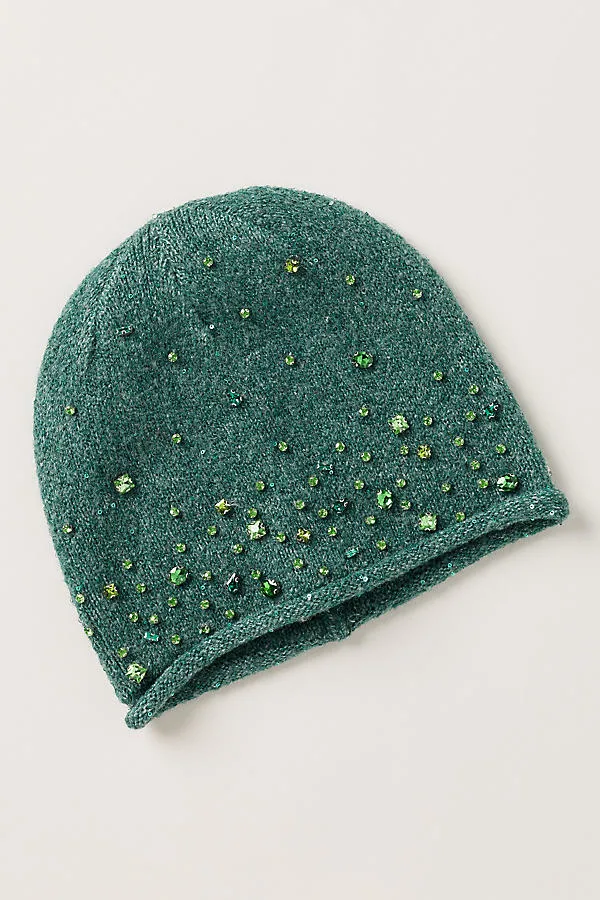 Cuffless Embellished Beanie