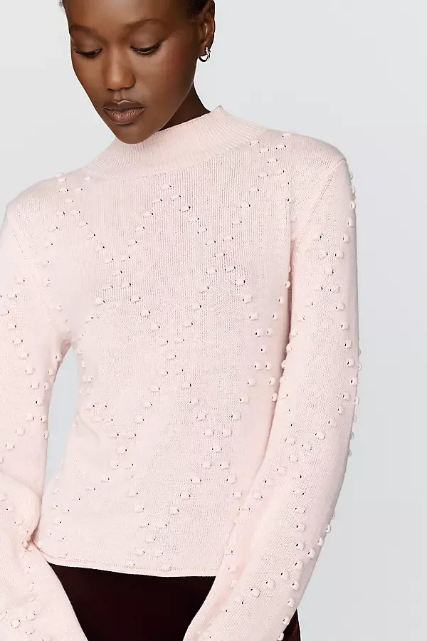 Cotton Wool Mock Neck Sweater by Maeve