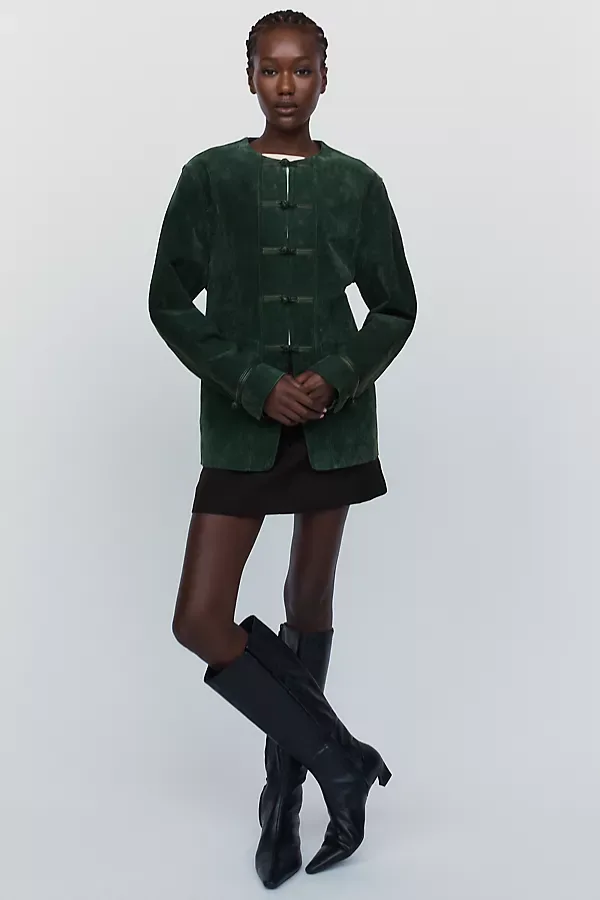 Suede Military Jacket by BLANKNYC
