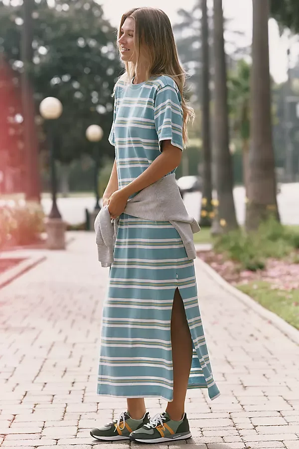 100% Cotton Striped Maxi Dress by Daily Practice