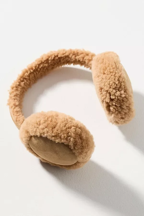 Suede Sherpa Fleece Earmuffs