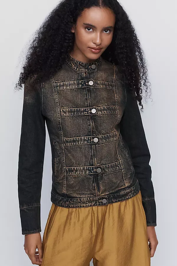 Denim Military Jacket by Pilcro