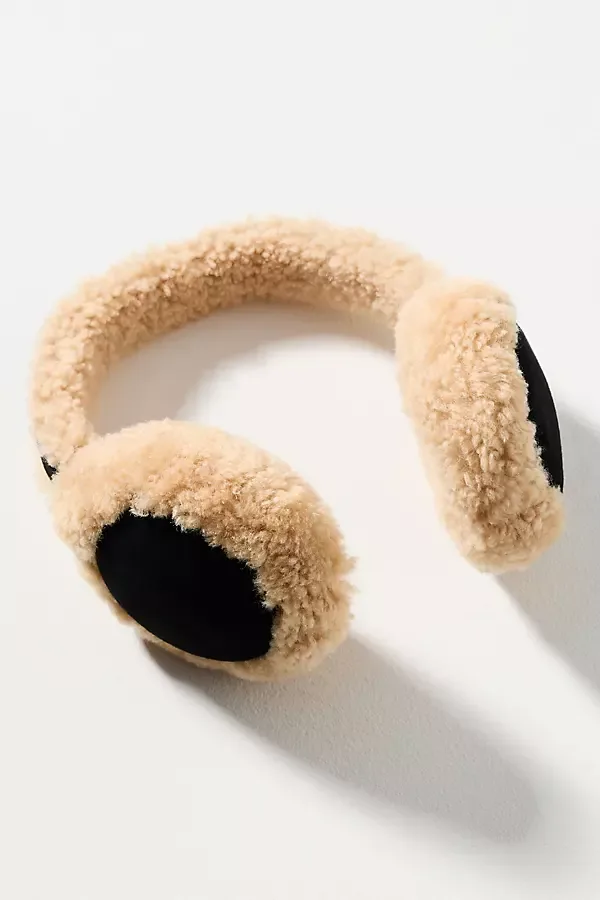 Suede Sherpa Fleece Earmuffs