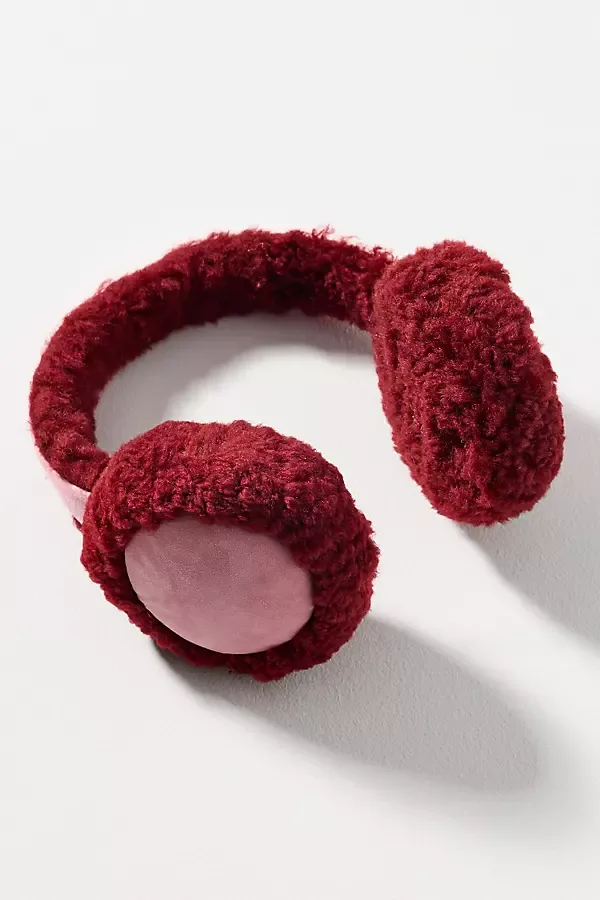 Suede Sherpa Fleece Earmuffs