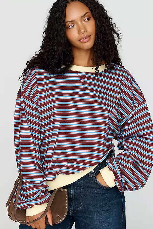 Niki Long Sleeve Bubble Sweatshirt by Pilcro