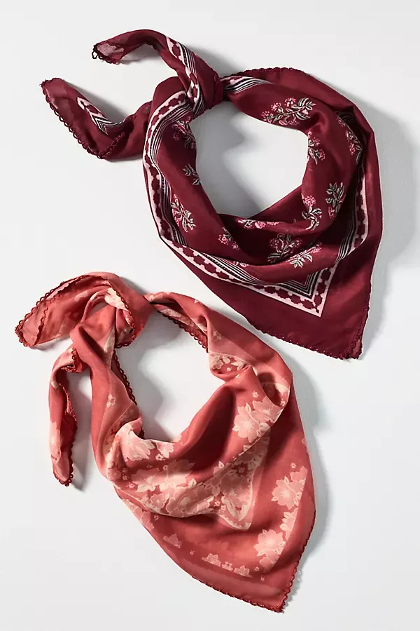 Satin Hair Scarves, Set of 2 by Anthropologie