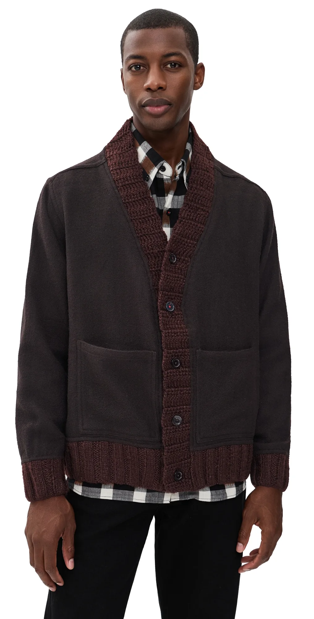 Devender Hand Knitted Crochet Wool Cardigan by Kardo