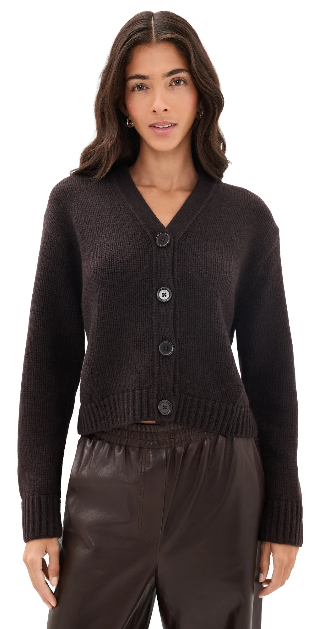 Boxy V Neck Cardigan by Vince