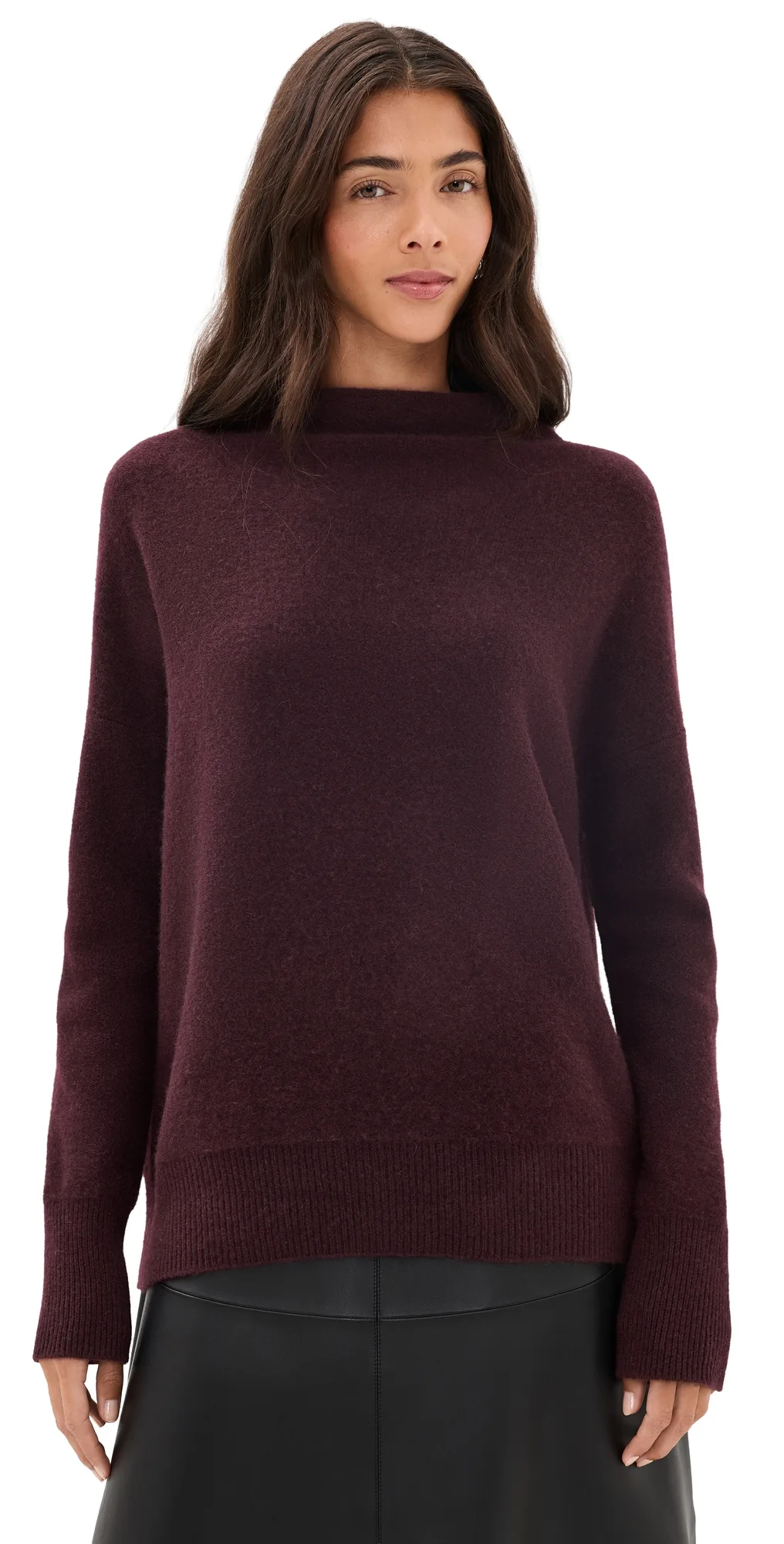 Boiled Cashmere Funnel Neck Pullover by Vince