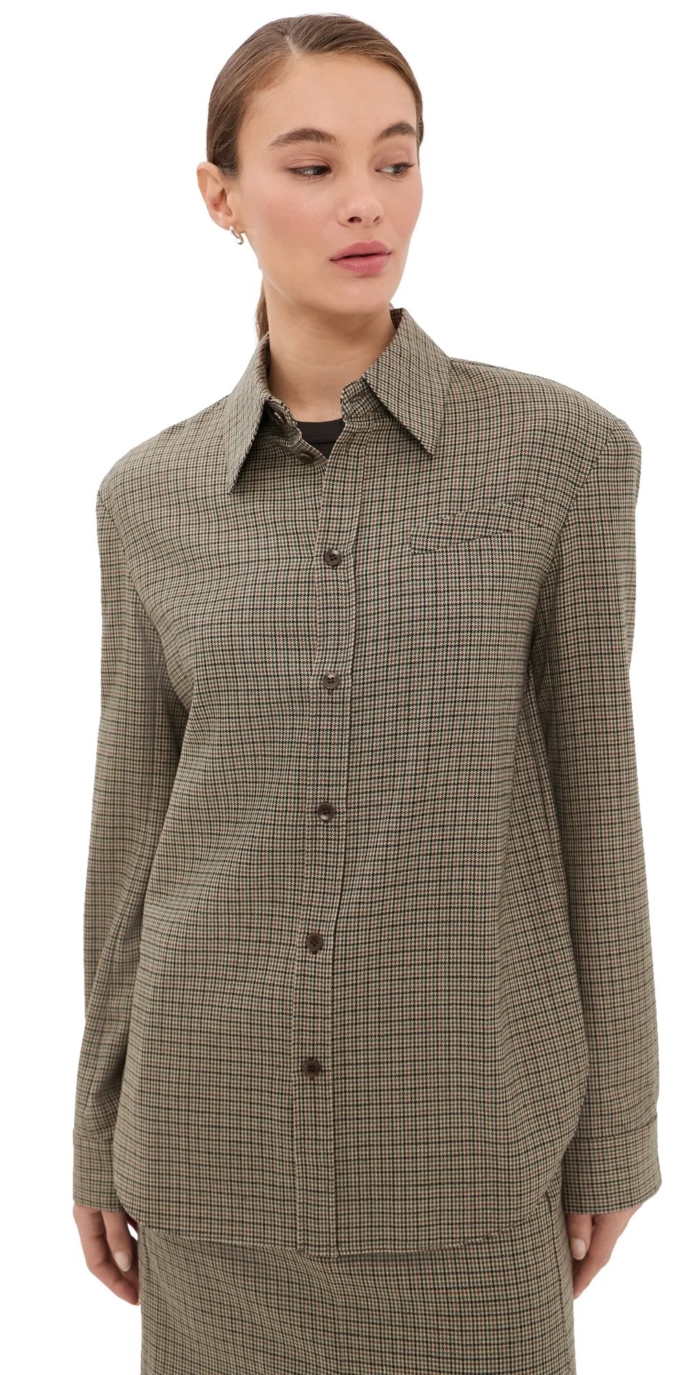 Thomas Menswear Check Detached Shirt by Tibi