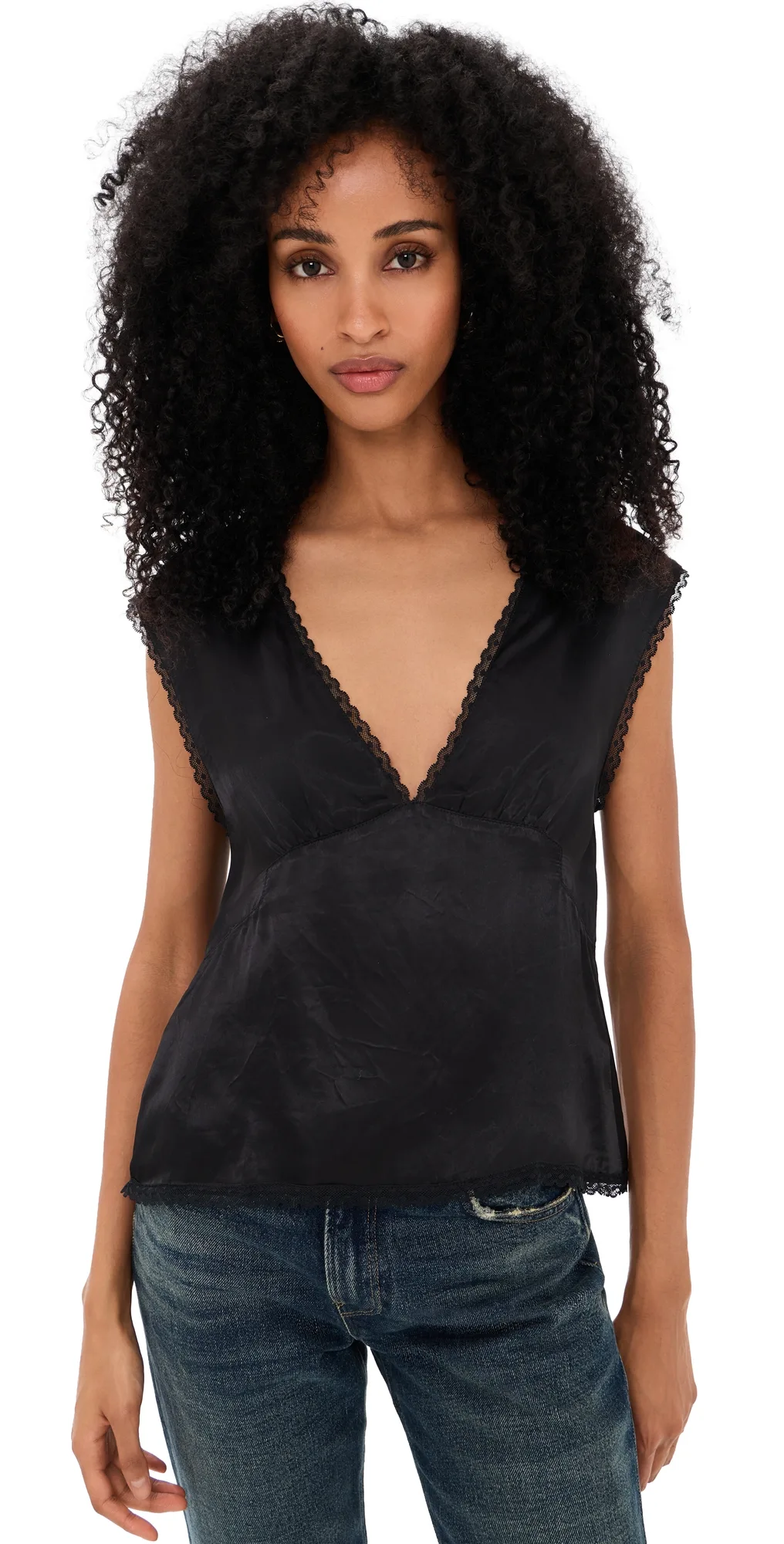 Flores Satin Top by VRG GRL