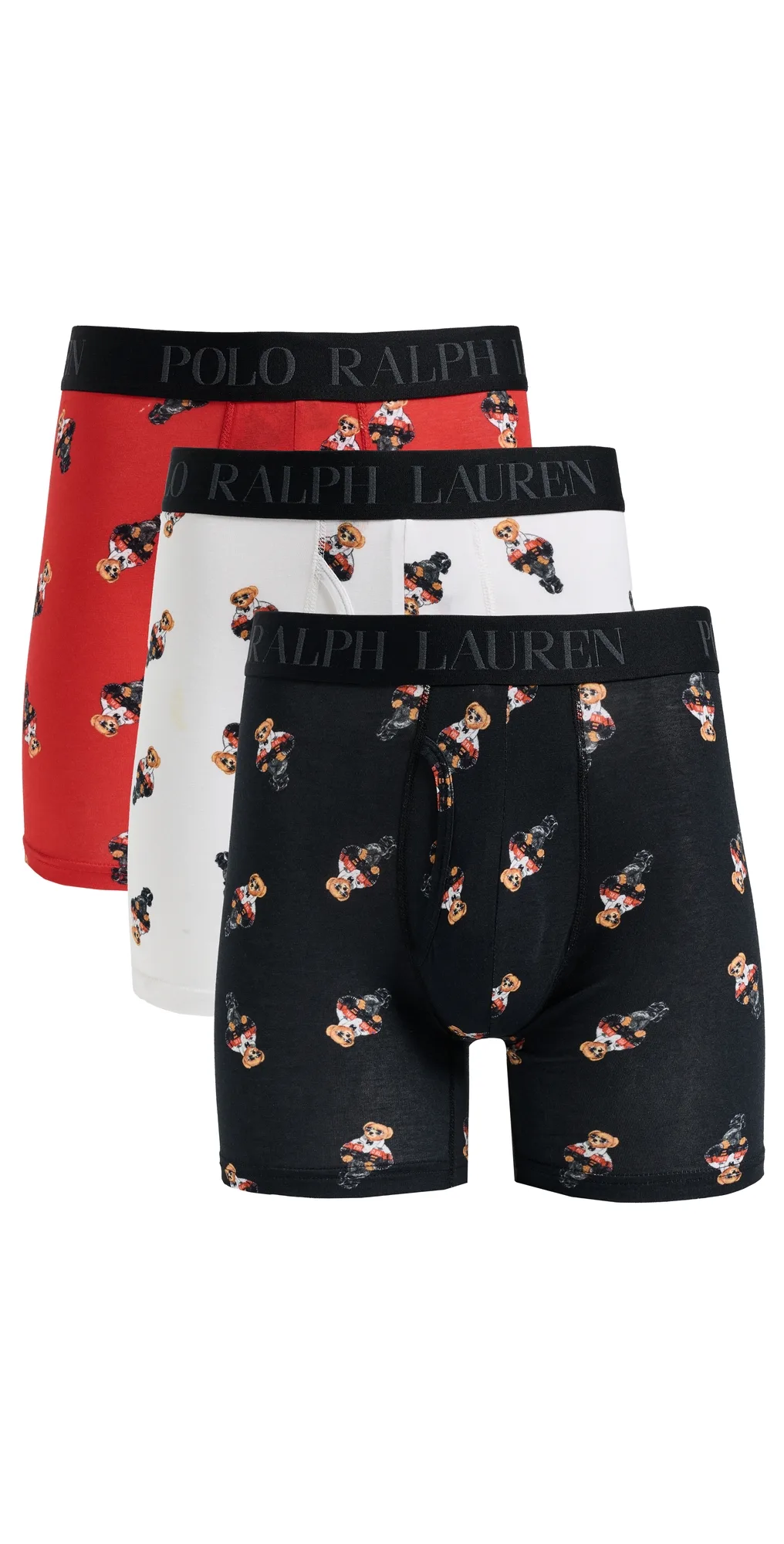 Underwear 4D Flex Cotton Boxer Briefs 3-Pack by Polo Ralph Lauren