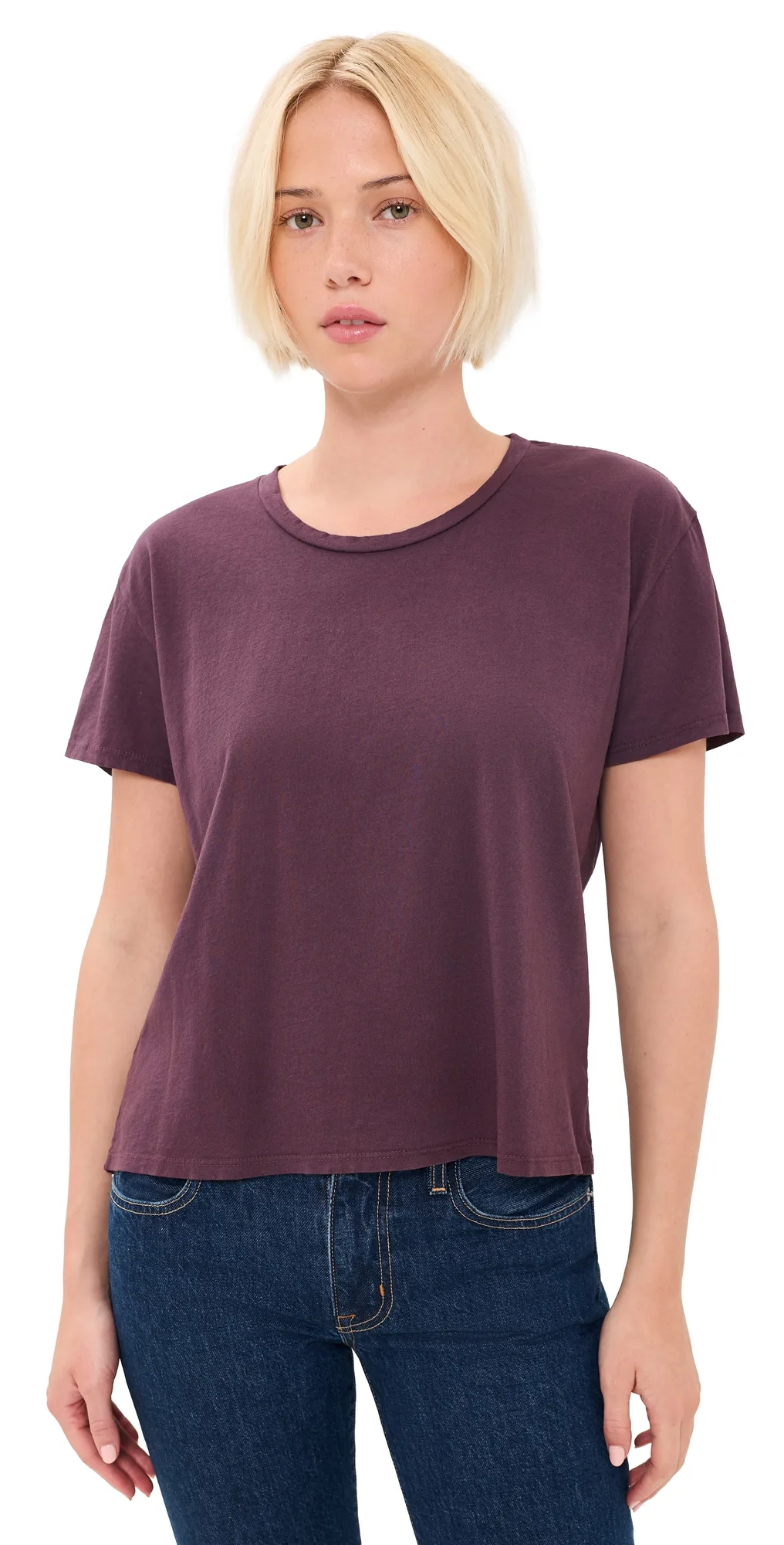 Short Sleeve Boxy Crew Tee by perfectwhitetee