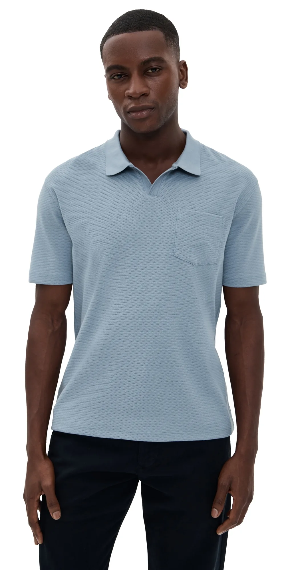Mesh Knit Johnny Polo by Vince
