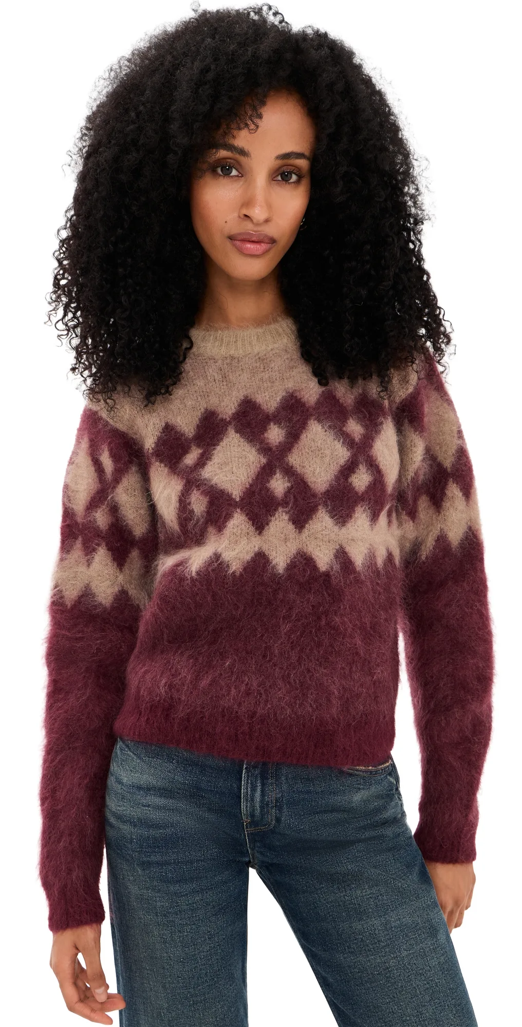 Roma Argyle Mohair Sweater by The Garment