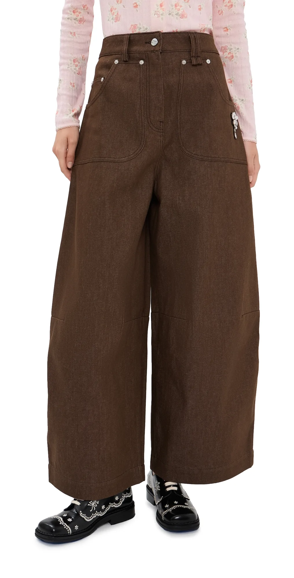 Cropped Wide Leg Utility Curve Jeans by Simone Rocha