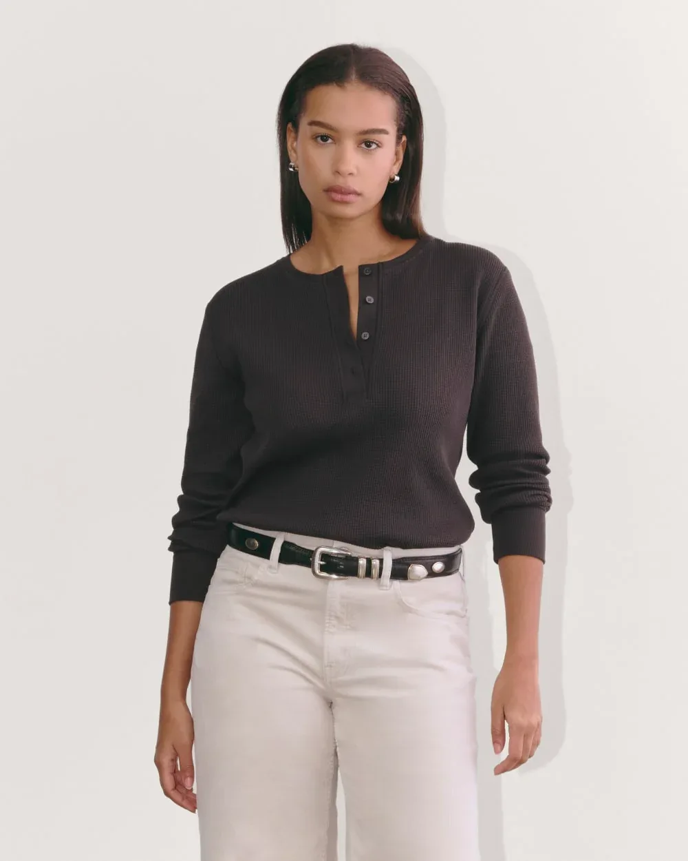 Waffle Henley Sweater by Everlane