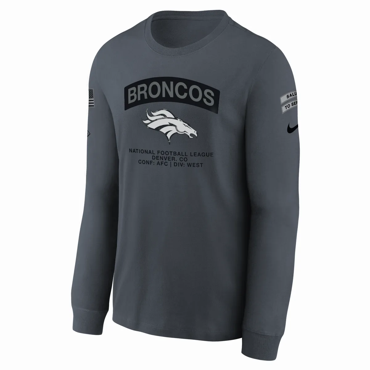 Denver Broncos Salute to Service NFL Long-Sleeve T-Shirt by Nike