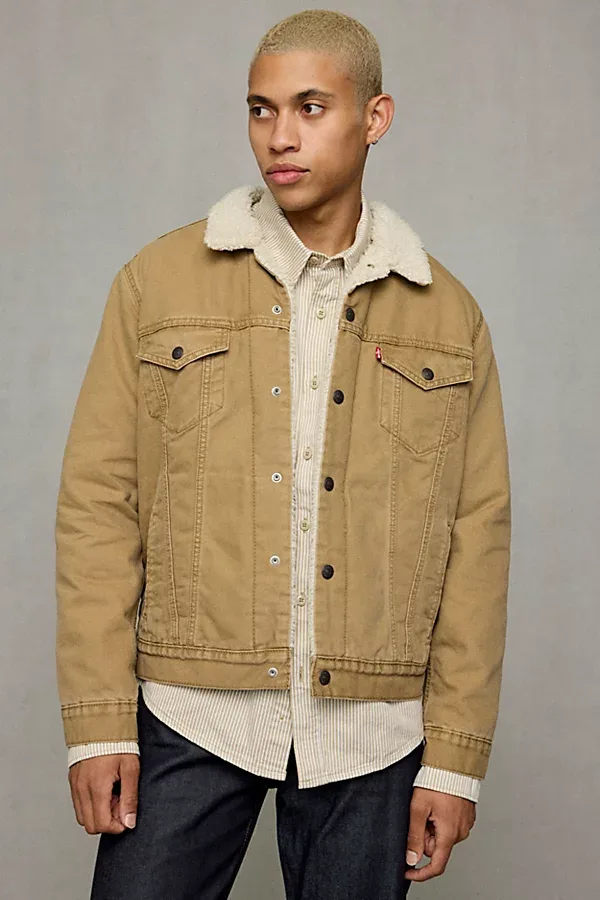 Type 3 Fleece Lined Denim Trucker Jacket by Levi's