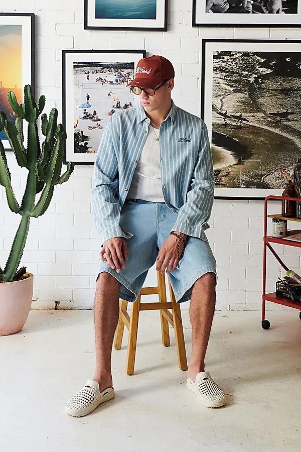 B. Cools Denim Button-Down Shirt Top by B.Cools