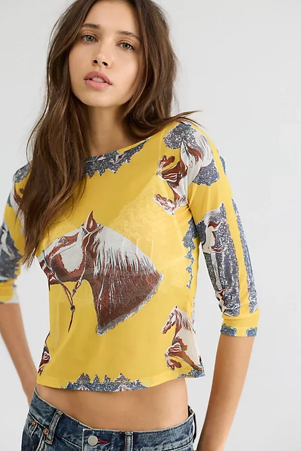 Nia Three-Quarter Sleeve Top by Lisa Says Gah