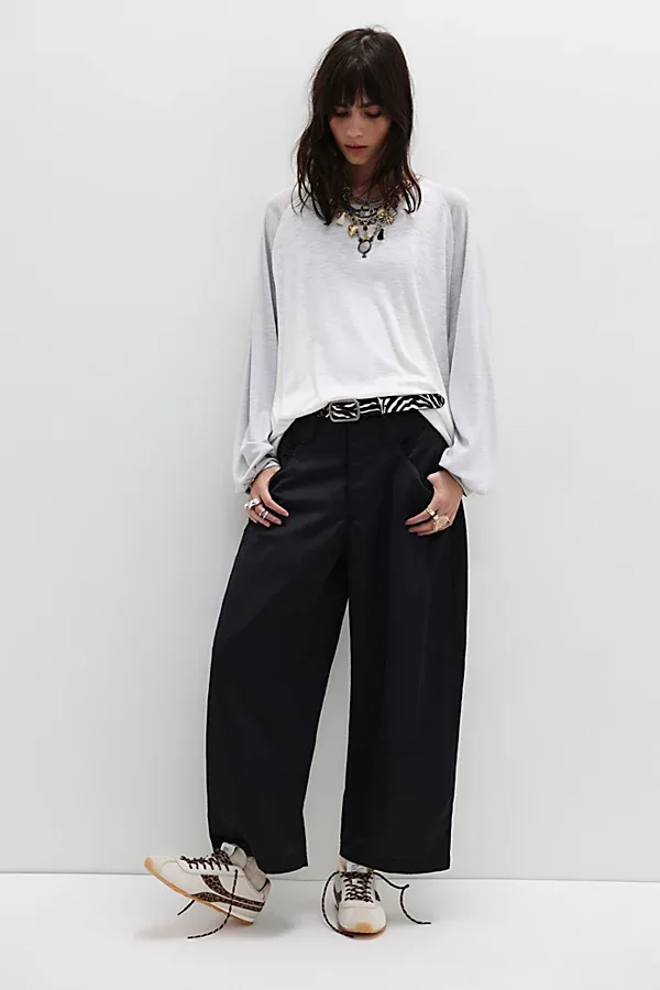Satin Boyfriend Trousers by Free People