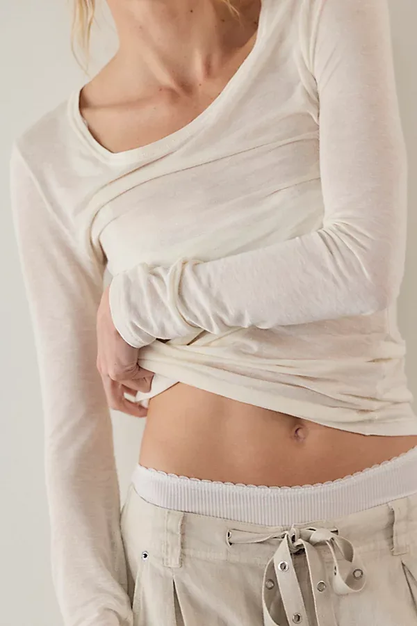 Stackable Sheer Layering Long Sleeve by Free People