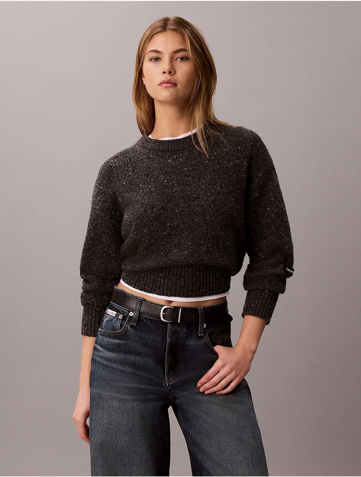 Relaxed Crewneck Sweater by Calvin Klein