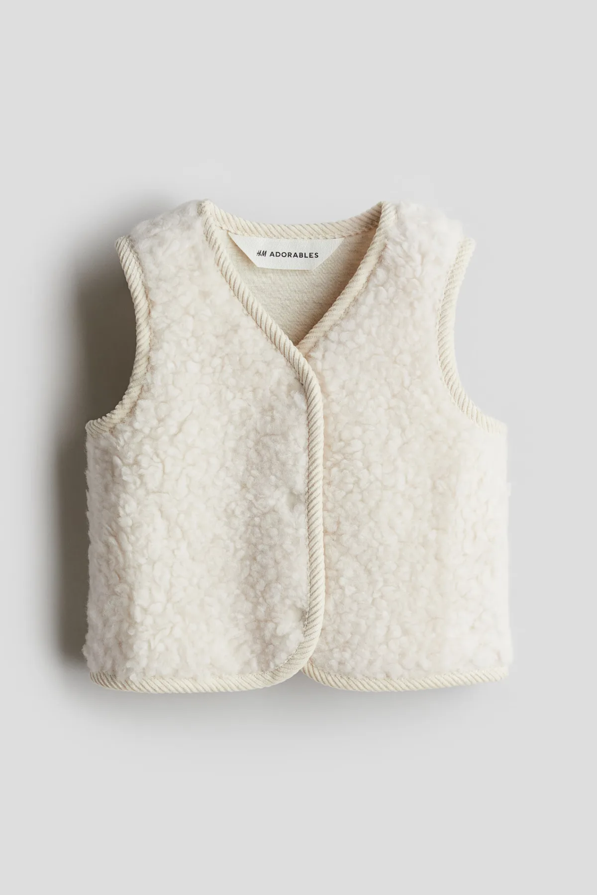 Wool-Blend Teddy Fleece Vest by H&M