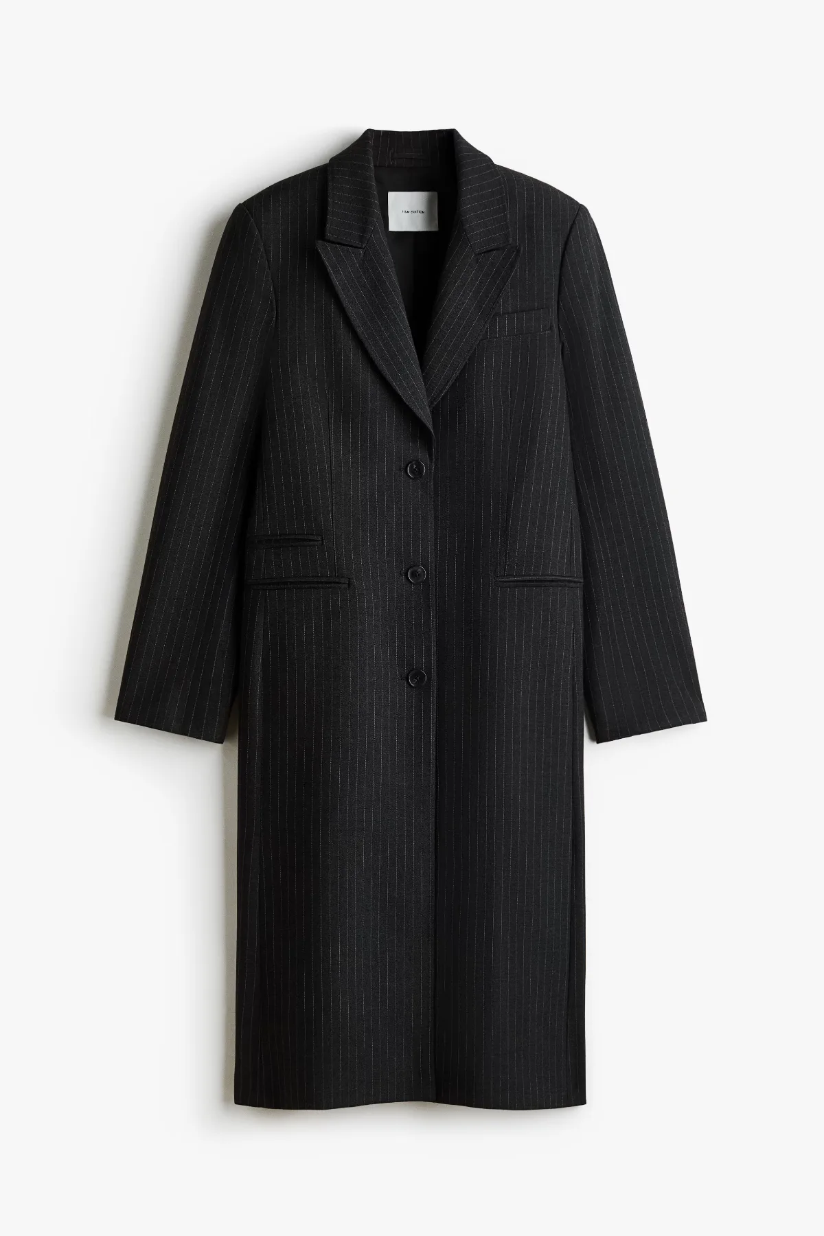 Long Jacket with Shoulder Pads by H&M