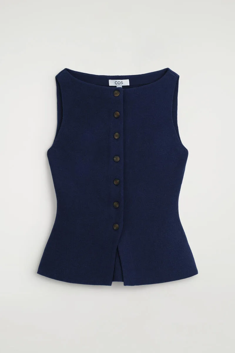 Cotton-Blend Crepe Vest by COS