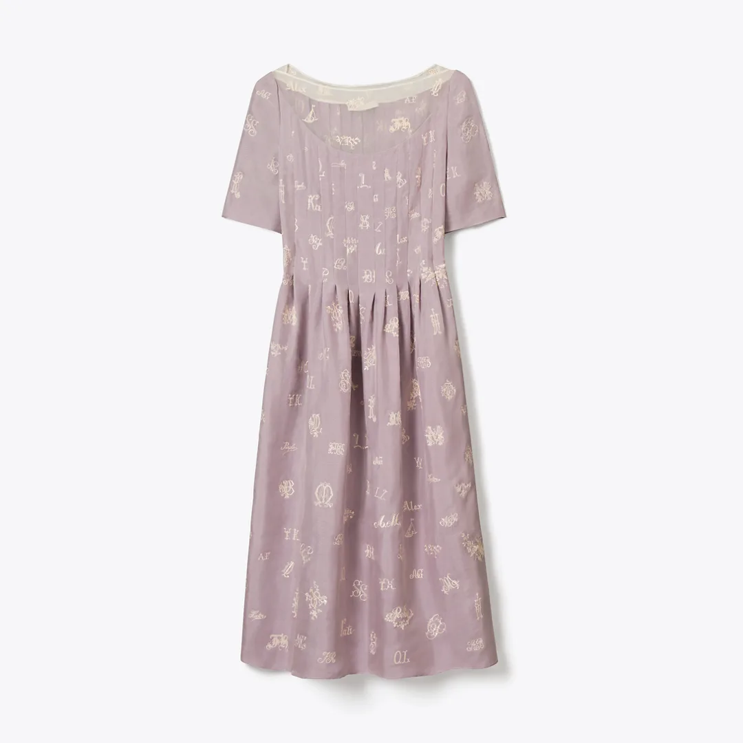 Embroidered Silk Dress by Tory Burch