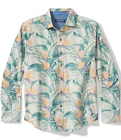 Coastline Cord Paseo Vines Long Sleeve Woven Shirt by Tommy Bahama