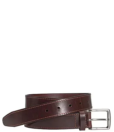 Glazed Leather Belt by Johnston & Murphy