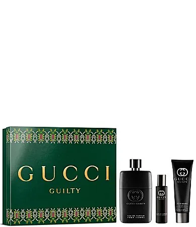 Guilty Pour Homme Eau De Parfum Cologne Shower Gel Holiday 3-Piece Gift Set by Gucci