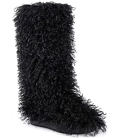 Denton Faux Fur Platform Tall Boots by Azalea Wang