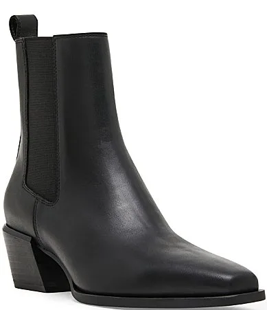 Dusi Waterproof Leather Mid Heel Booties by Blondo