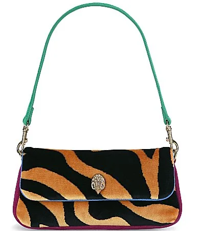 London Velvet Pickle Animal Print Shoulder Bag by Kurt Geiger