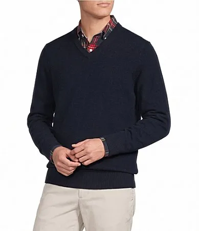 Blue Label V-Neck Cashmere Sweater by Cremieux